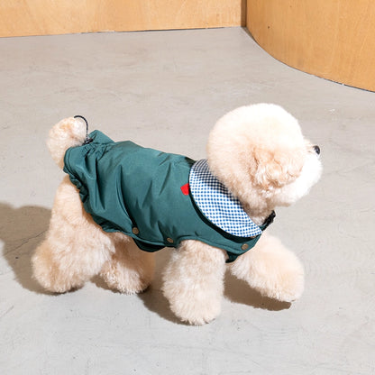 Manteau vert pour chien