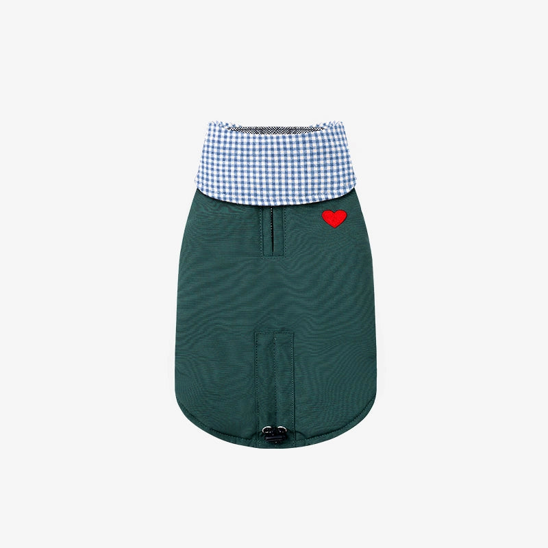 Manteau vert pour chien