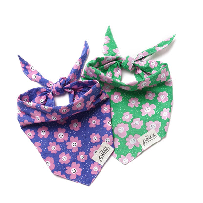 Purple flower bandana