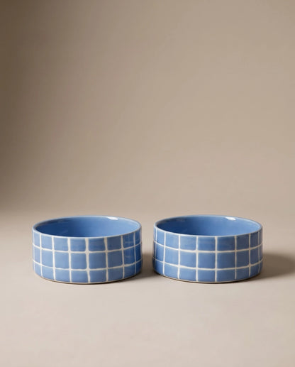 Gamelle en céramique bleu