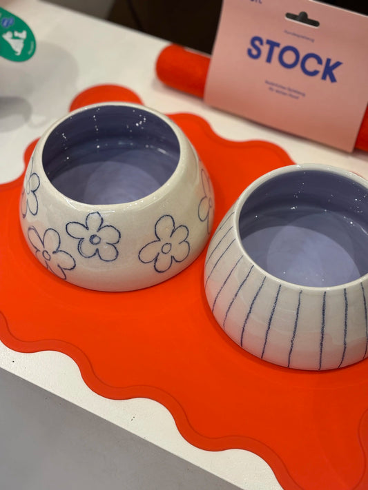 Gamelle cocker en céramique - Flowers