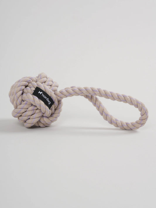 Jouet en corde taupe et lilas