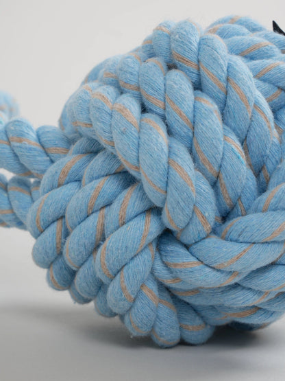 Jouet en corde bleu et gris