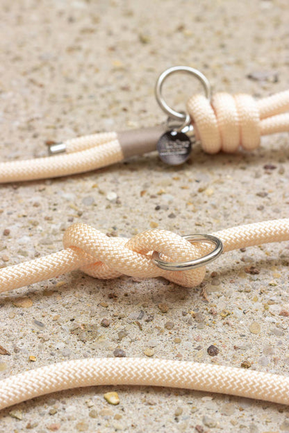 Laisse mains-libres en corde Cream