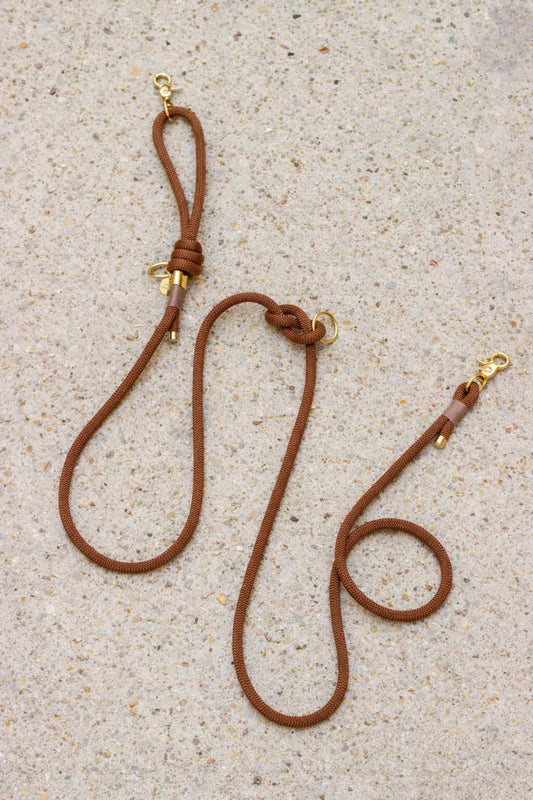 Laisse mains-libres en corde Brownie