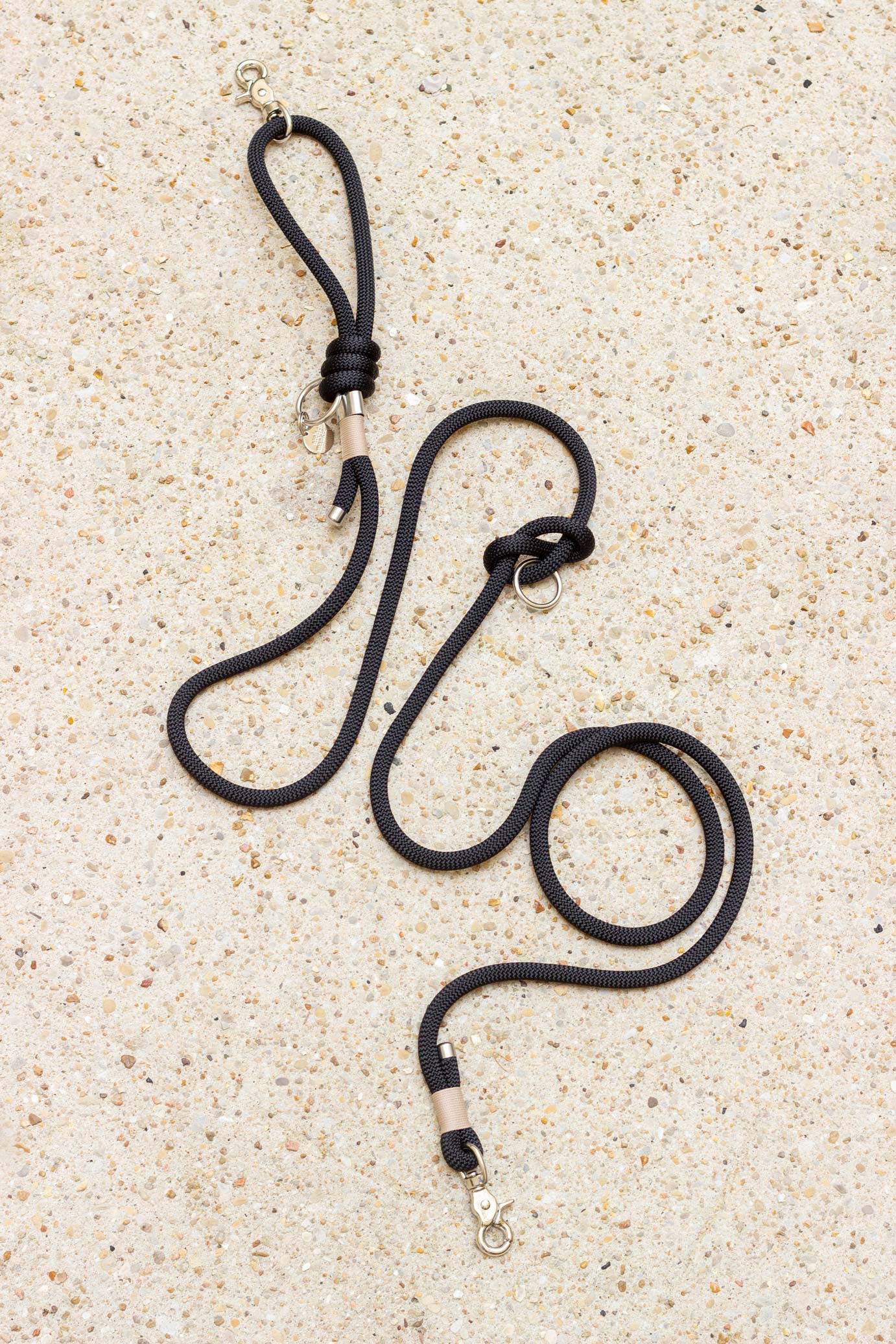 Laisse mains-libres en corde Cobalt