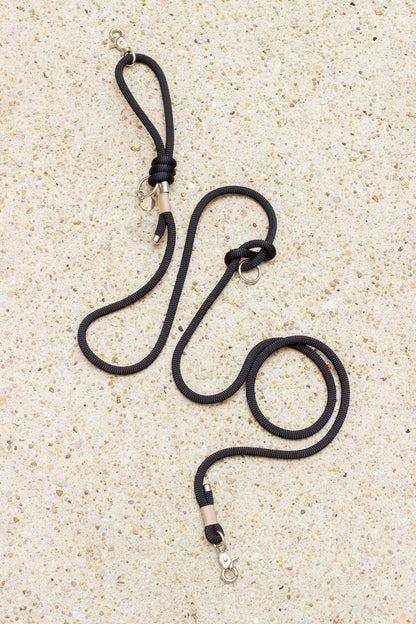 Laisse mains-libres en corde Cobalt