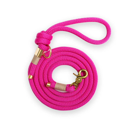 Laisse en corde Fuschia