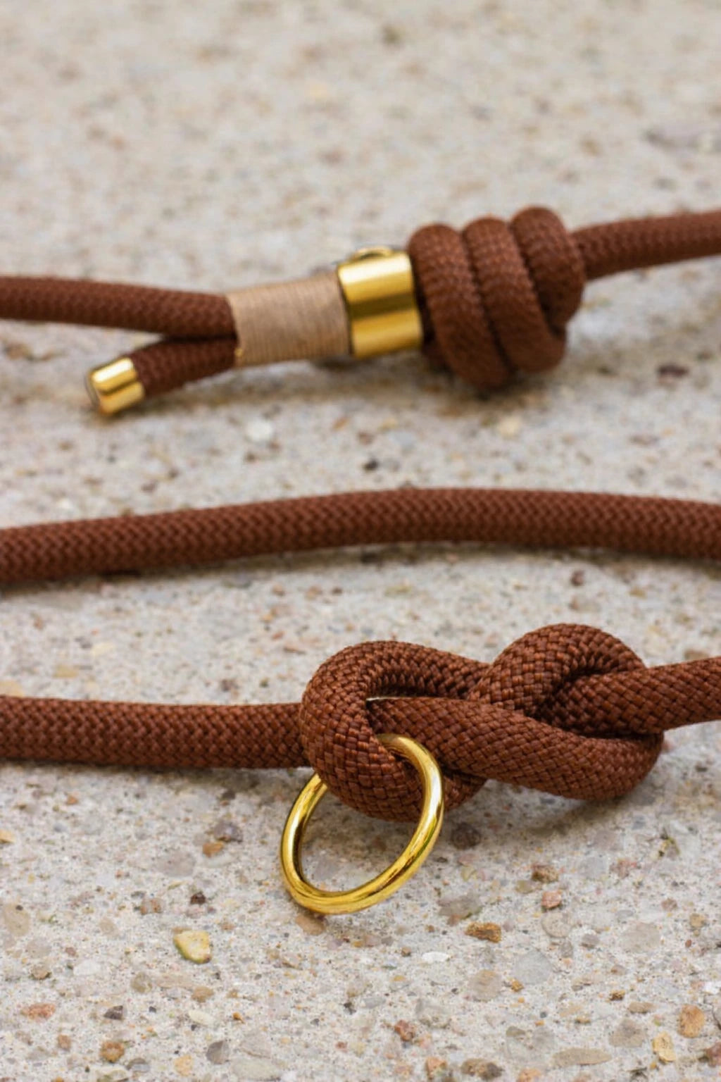Laisse mains-libres en corde Brownie