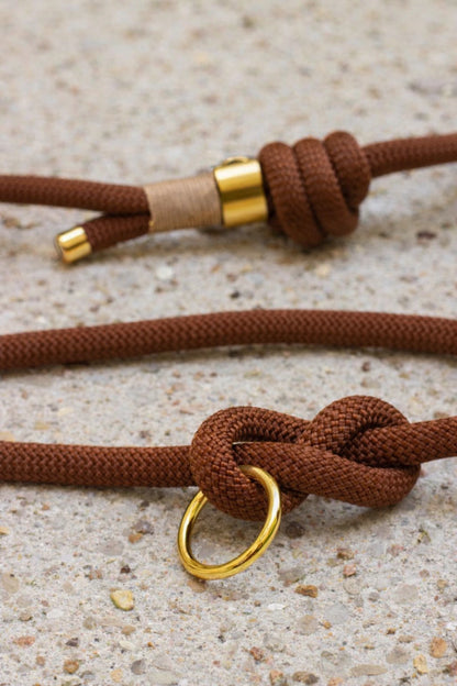 Laisse mains-libres en corde Brownie