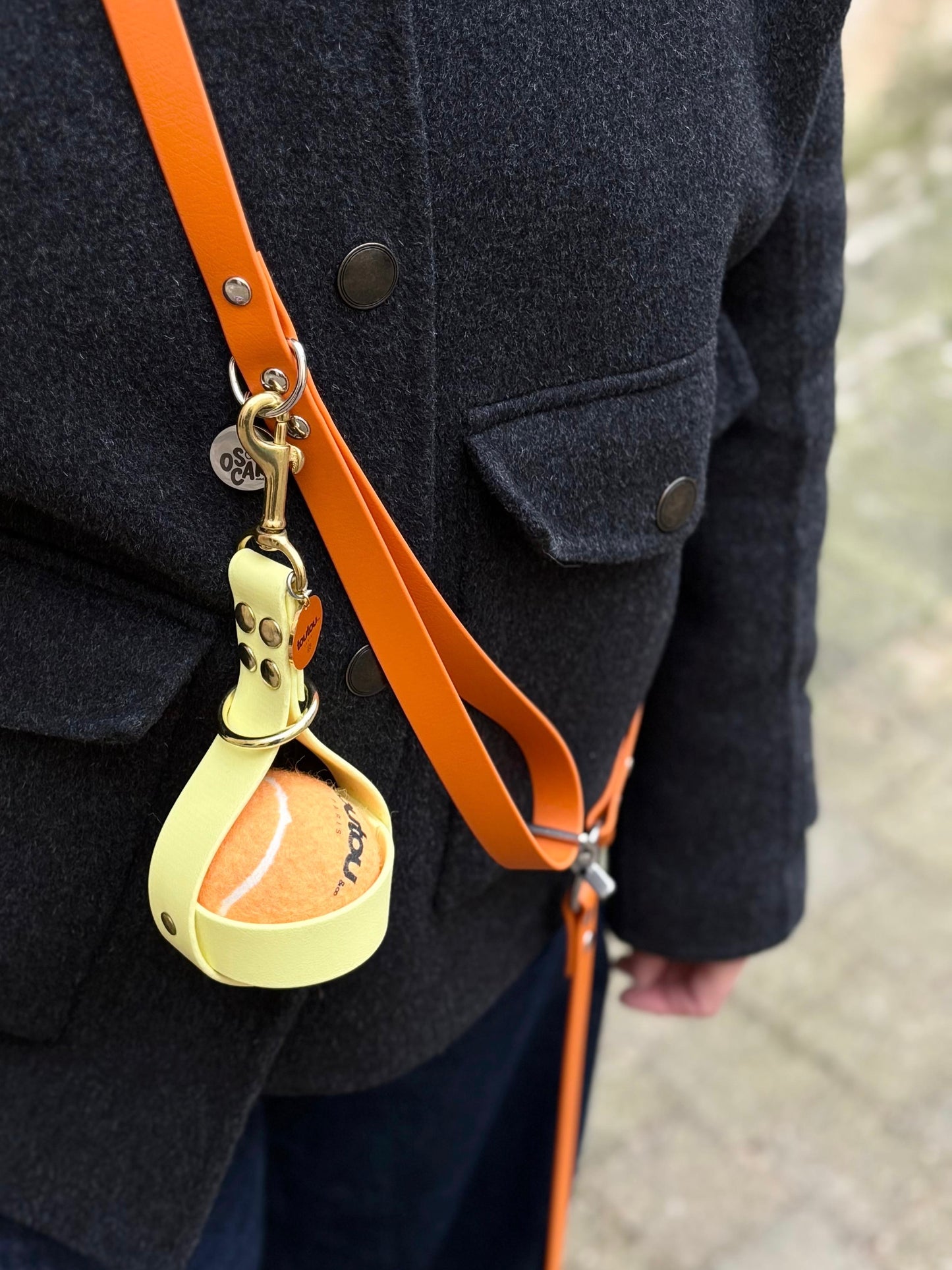 Biothane multi-position leash, orange