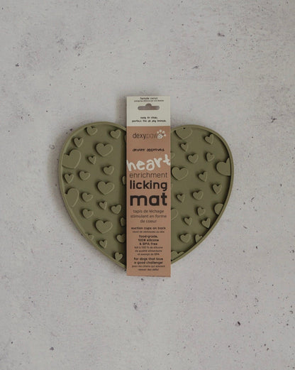 Tapis de léchage coeur