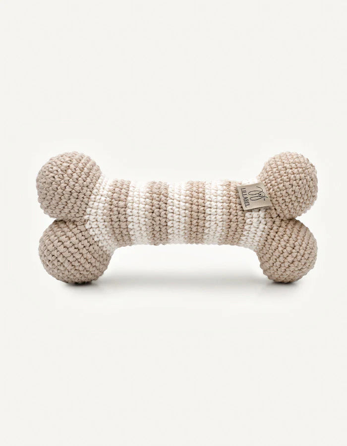 Beige crochet bone