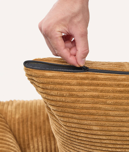 Khaki corduroy basket