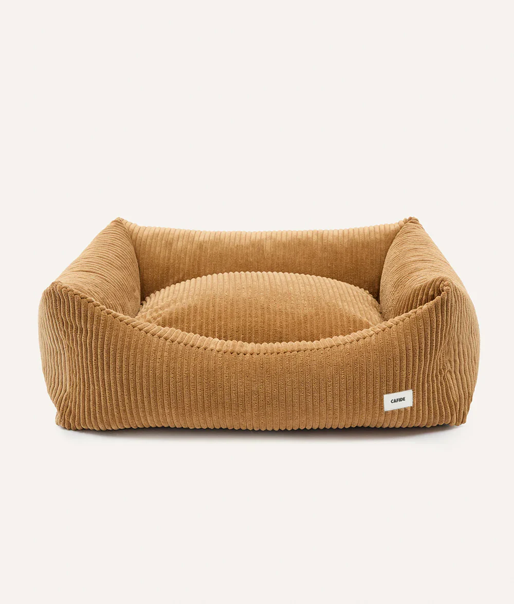 Khaki corduroy basket