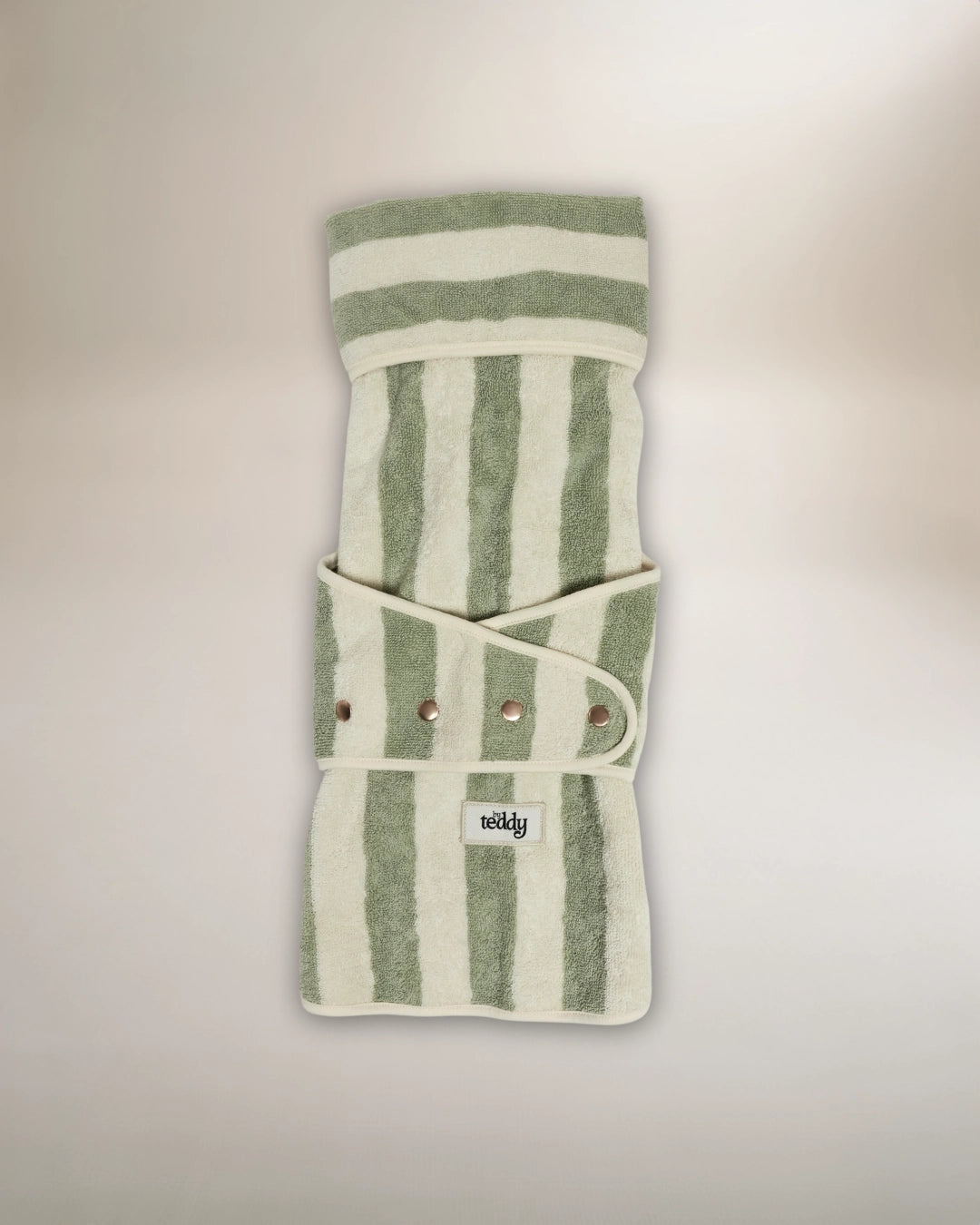 Peignoir pour chien à rayures matcha