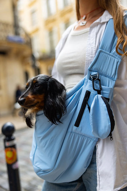 Sac de transport bandoulière - bleu clair