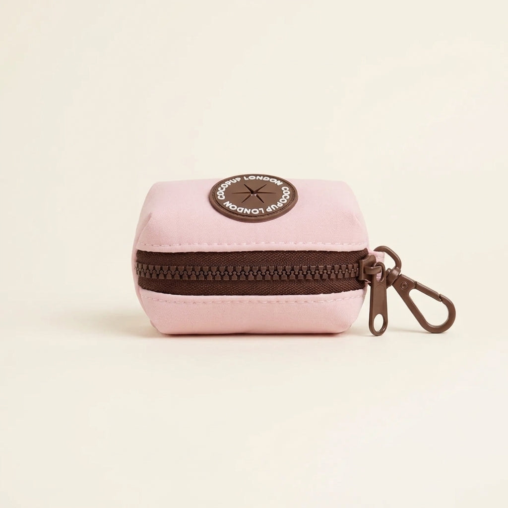 Distributeur de sacs à déjections rose et marron