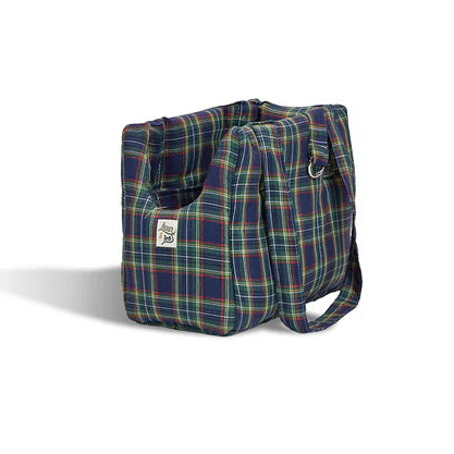 Sac de transport tartan bleu