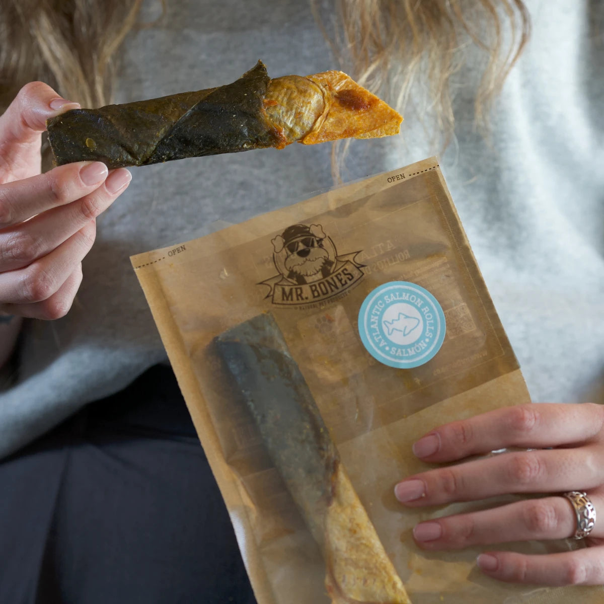 Snack naturel pour chiens - Rouleaux de saumon