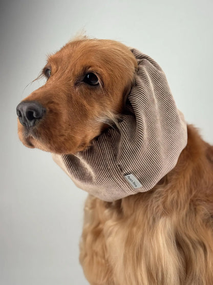 Light brown corduroy snood
