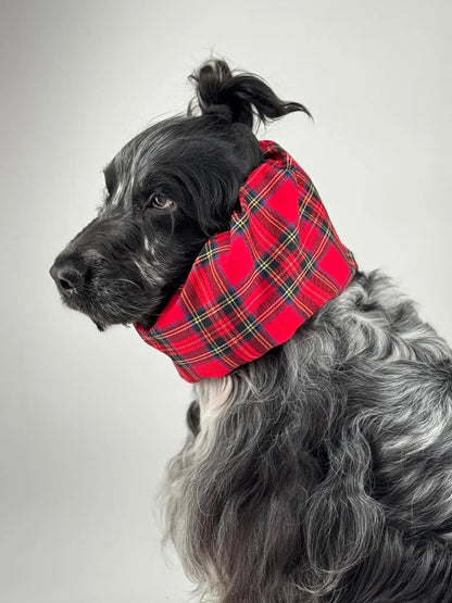 Snood en flanelle tartan rouge