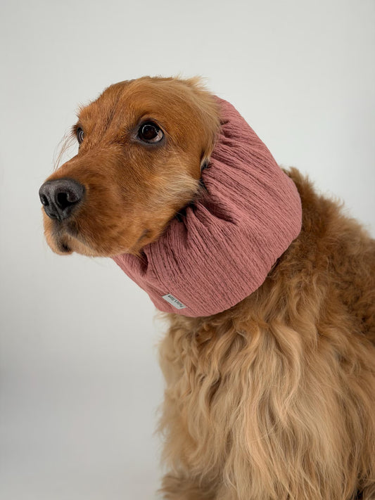 Powder pink cotton snood