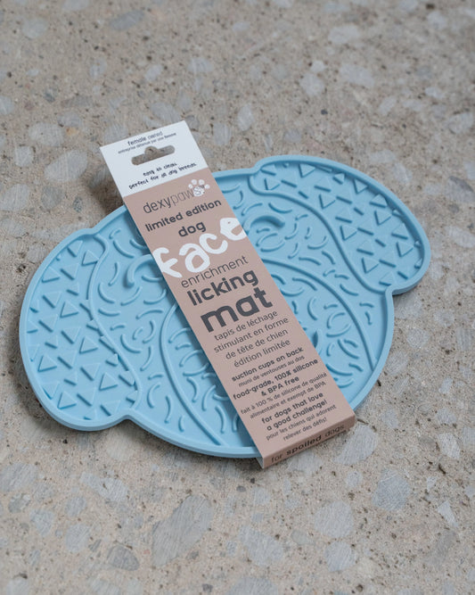 Tapis de léchage bleu