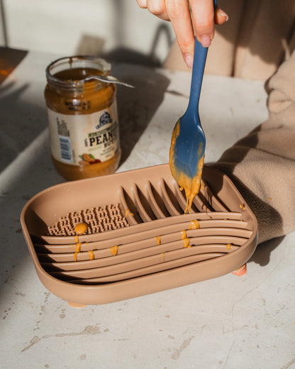 Tapis de léchage marron