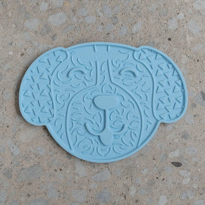 Tapis de léchage bleu