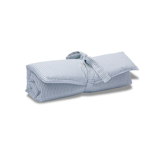 Tapis de voyage à rayures bleu