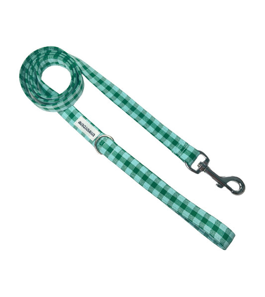 Laisse simple vichy verte