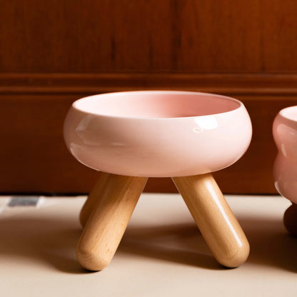 Pink ceramic bowl