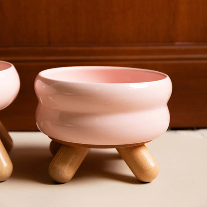 Pink ceramic bowl