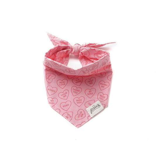 Pink heart bandana