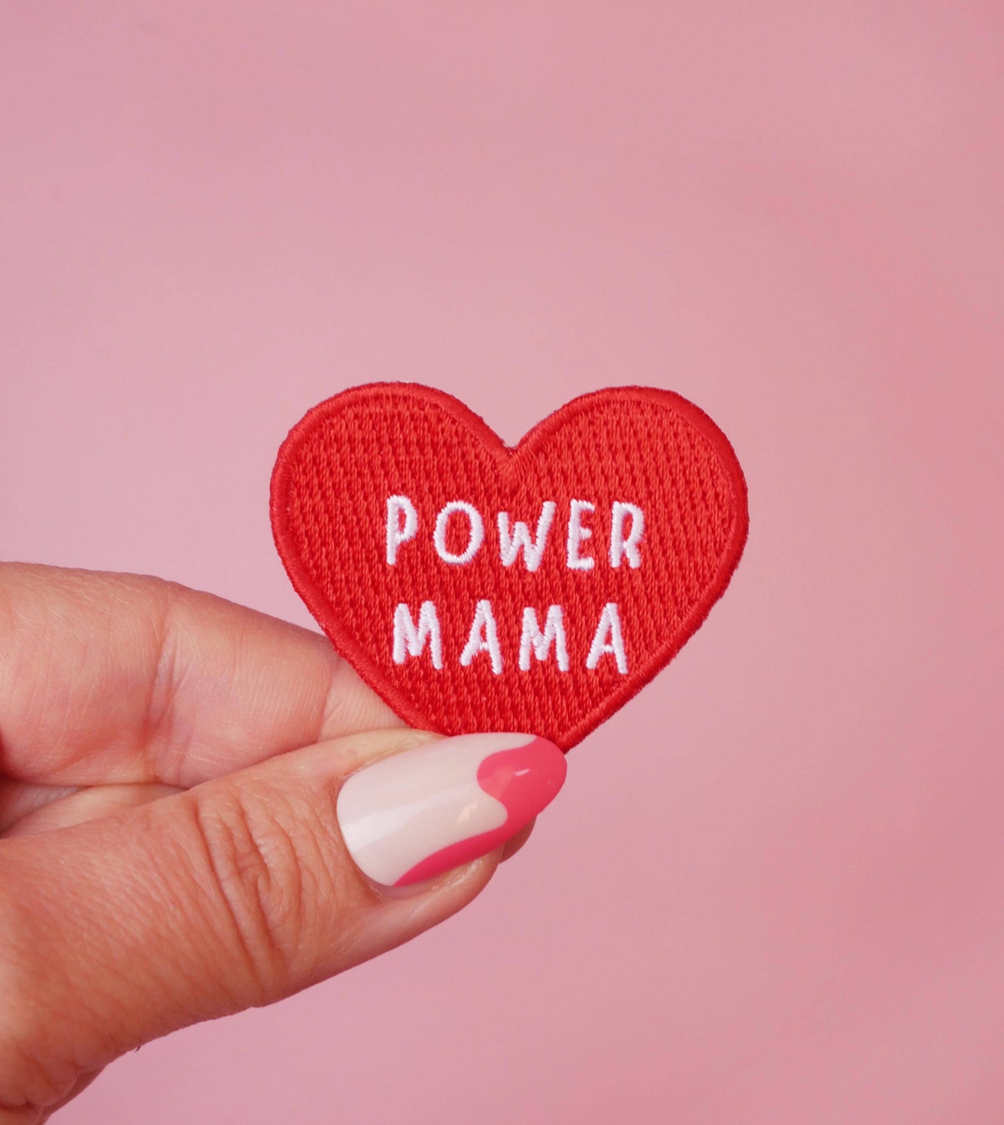 Power mama iron-on patch